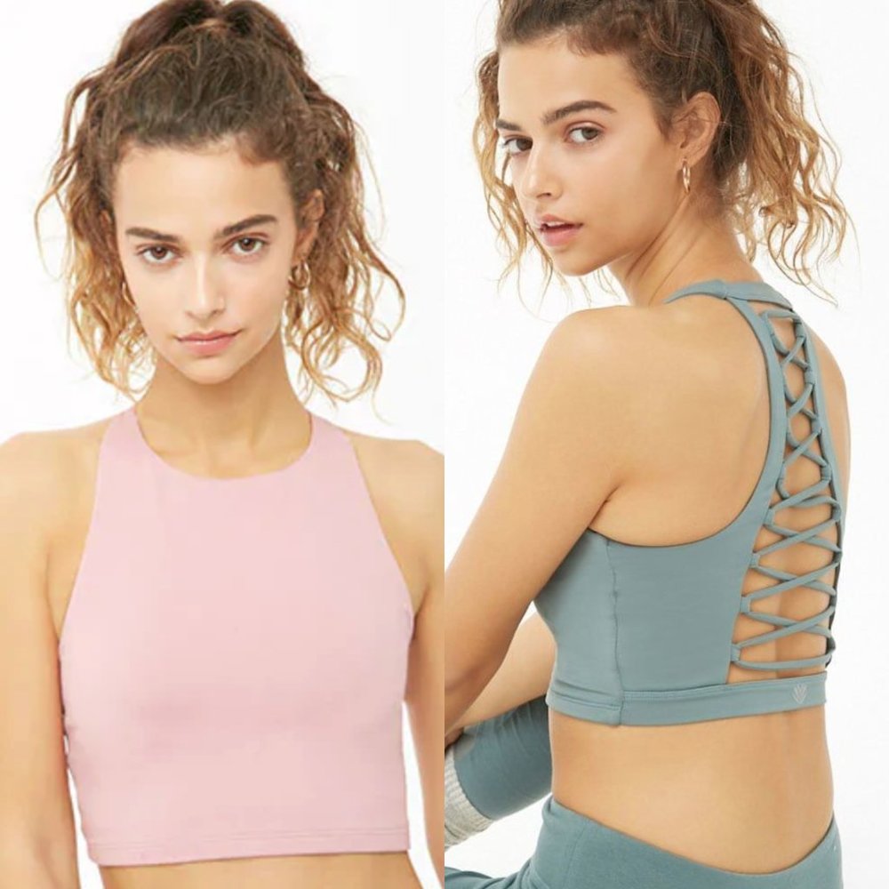 Forever 21 Activewear - Rose Longline Sports Bra
